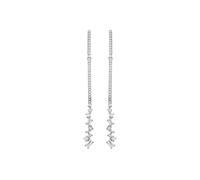 LUXENTER Boucles d'oreilles en argent sterling 925 avec zircon brillant finition rhodium couleur argent bijoux pour femme - Modèle Zener