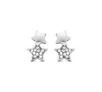 Luxenter Boucles d'oreilles en argent sterling 925 avec zircone brillante, plaque rhodiée - Lys
