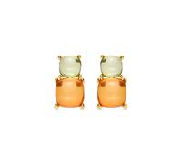 Luxenter Boucles d'oreilles en cristal multicolore avec plaque en or jaune 18 carats - Tosab