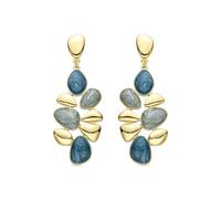LUXENTER - Boucles d'oreilles en résine verte, or jaune 18 carats - Nortul, Único, laiton, non applicable