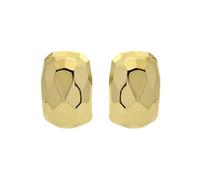 LUXENTER Boucles d'oreilles finies en or 18 carats, couleur dorée. Petites boucles d'oreilles pour femme - Modèle Sarie