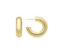 LUXENTER Boucles d'oreilles finition or 18 carats - Thea, Pequeños, Métal, Pas de gemme