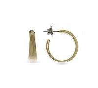 LUXENTER Boucles d'oreilles Huiwe finition or jaune 18 carats