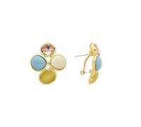 LUXENTER Boucles d'oreilles Lezu finies en or jaune 18 carats
