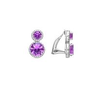 Luxenter Boucles d'oreilles 'Pruka' rose / argent, Taille One Size