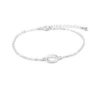 LUXENTER Bracelet Alphabet finition argent - Lettre O, taille unique, Métal, Sans pierre précieuse