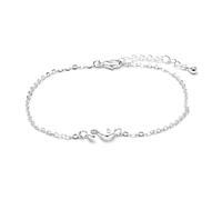 LUXENTER Bracelet Alphabet finition argent - Lettre S, taille unique, Métal, Sans pierre précieuse