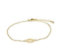 LUXENTER Bracelet Alphabet finition or 18 carats - Lettre O, taille unique, Métal, Sans pierre précieuse