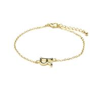 LUXENTER Bracelet Alphabet finition or 18 carats - Lettre R, taille unique, Métal, Sans pierre précieuse