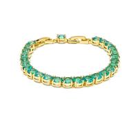 LUXENTER Bracelet avec quartz hydrothermal vert Paraiba finition or 18 carats. Couleur verte. Bracelet à maillons. Bijoux pour femme - Modèle Drakgi