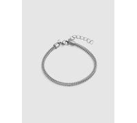 LUXENTER Bracelet en acier hypoallergénique avec finition rhodium. Couleur argentée. Bijoux pour femme - Modèle Dahdan
