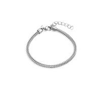 LUXENTER Bracelet en acier hypoallergénique avec finition rhodium. Couleur argentée. Bijoux pour femme - Modèle Dahdan