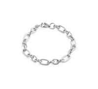 LUXENTER Bracelet en acier hypoallergénique avec finition rhodium. Couleur argentée. Bijoux pour femme - Modèle Litted