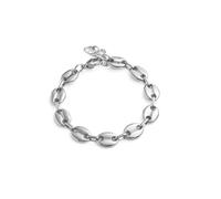 LUXENTER Bracelet en acier hypoallergénique avec finition rhodium. Couleur argentée. Bijoux pour femme - Modèle Forbek