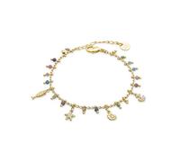 LUXENTER Bracelet en argent sterling 925 avec cristal multicolore finition or 18 carats multicolore. Bracelets en pierres. Bijoux pour femme - Modèle Kaiquia