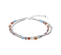 Luxenter Bracelet en argent sterling 925 et cristal grenat, plaque rhodium - Lareth