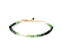 Luxenter Bracelet en cristal vert avec plaque en or jaune 18 carats - Halok