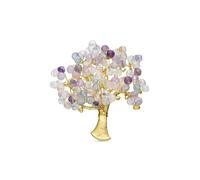 Luxenter Broche en fluorite avec plaque en or jaune 18 carats - Sereli