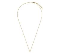 LUXENTER Collier Alphabet finition or 18 carats - Lettre D, Mediano, Métal, Sans pierre précieuse