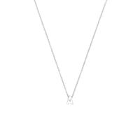 LUXENTER Collier Alphabet finition argent - Lettre A, Mediano, Métal, Sans pierre précieuse