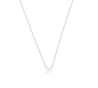 LUXENTER Collier Alphabet finition argent - Lettre B, Mediano, Métal, Sans pierre précieuse