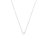 LUXENTER Collier Alphabet finition argent - Lettre E, Mediano, Métal, Sans pierre précieuse