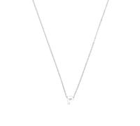 LUXENTER Collier Alphabet finition argent - Lettre P, Mediano, Métal, Sans pierre précieuse