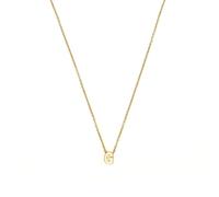 LUXENTER Collier Alphabet finition or 18 carats - Lettre G, Mediano, Métal, Sans pierre précieuse