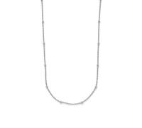 LUXENTER Collier avec chaînes en argent sterling 925 finition rhodium couleur argent bijoux pour femme - Modèle Resya