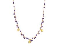 Luxenter Collier avec cristal violet plaque or 18 carats - Totez