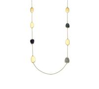 LUXENTER Collier avec laque bleue finition or 18 carats. Couleur bleue. Collier long. Bijoux pour femme - Modèle Talyu