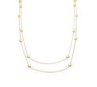 Luxenter Collier de perles blanches avec plaque en or jaune 18 carats - Tislain