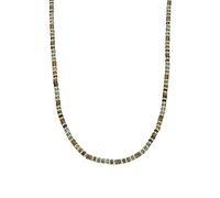 LUXENTER Collier en argent sterling 925 avec œil de tigre finition or 18 carats, couleur marron, collier court, bijoux pour femme, modèle Ryhu