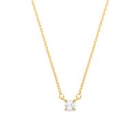 Luxenter Collier en argent sterling 925 avec zircone brillante, plaque en or jaune 18 carats - Keval