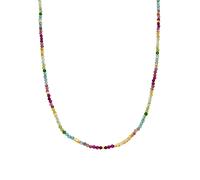 Luxenter Collier en argent sterling 925 et cristal multicolore, plaque or jaune 18 carats - Ane