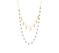 Luxenter Collier en onyx plaqué or jaune 18 carats - Omka