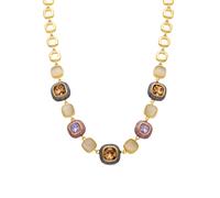 Luxenter Collier en zircone multicolore avec plaque en or jaune 18 carats - Drogolo