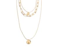 LUXENTER Collier finition or jaune 18 carats. Couleur dorée. Bijoux pour femme - Modèle Hanoi