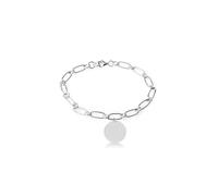LUXENTER Mi Sol Bracelet à chaînes en argent sterling 925 avec finition rhodium Couleur argent