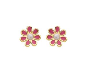 LUXENTER Pendientes Kacel de Plata de Ley 925 acabados en oro amarillo de 18k