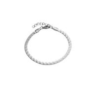 LUXENTER Xorisk Bracelet en acier hypoallergénique avec finition rhodium Argenté