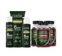 Luxéol - 60 Gummies Force & Croissance - Boost de Croissance - Accélération de la Pousse - Formule Enrichie en Vitamines - Sans Sucre - Saveur Framboise Naturelle - Fabriqué en France
