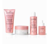 LUXÉOL - Coffret Routine Brillance Voyage - Cheveux Ternes & Poreux - Brillance Miroir & Effet Lissant - Shampooing (75ml) + Masque (50ml) + Soin (50ml) + Huile (15ml) - Fabriqués en France