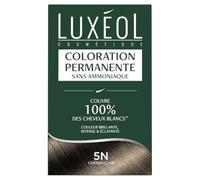 Luxéol Coloration Permanente Sans Ammoniaque 5N Châtain Clair – 60ml+60ml+12ml