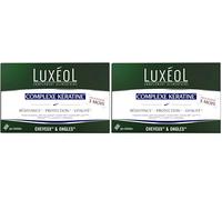 Luxéol - Complexe Kératine - Complément alimentaire - Résistance et Protection(1)- Cheveux et ongles(2) - 90 gélules - 41g (Lot de 2)