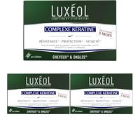 Luxéol - Complexe Kératine - Complément alimentaire - Résistance et Protection(1)- Cheveux et ongles(2) - 90 gélules - 41g (Lot de 3)