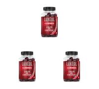 LUXÉOL - Gummies Chute Cheveux - Complément Alimentaire - Aide À Prévenir La Chute - Arômes Naturels Orange & Mandarine - Sans Sucres - Fabriqué En France - Programme 1 Mois - 60 Gummies (Lot de 3)