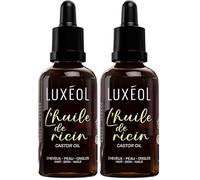LUXÉOL - Huile De Ricin - Ongles & Peau - Aide À Nourrir, Protèger, Fortifier & À Favoriser La Pousse Des Cheveux - 100% D'Ingrédients D'Origine Naturelle - Fabriqué En France - 50ml (Lot de 2)