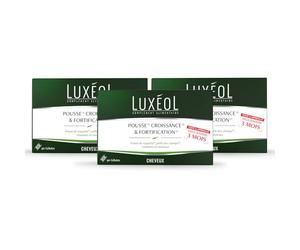 Luxéol - Pousse Croissance & Fortification - Complément Alimentaire - Roquette, Prêle Des Champs, Zinc, Cuivre, Sélénium, Vitamine B8 & B6 - H/F - Fabriqué En France - Programme 3 Mois - 90 Gélules