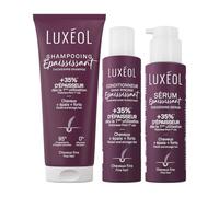 LUXEOL - Protocole Epaississant - +35% D'Epaisseur Dès la 1ère Utilisation* - Efficacité Prouvée - Shampoing + Conditionneur + Sérum - Fabriqué en France - Pour Cheveux Fins - 200ml, 150ml, 100ml